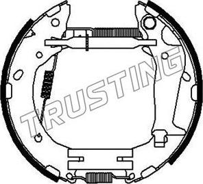 Trusting 636.0 - Комплект тормозных колодок, барабанные autosila-amz.com