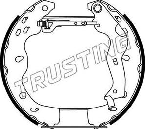 Trusting 6301 - Комплект тормозных колодок, барабанные autosila-amz.com