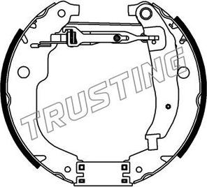 Trusting 6316 - Комплект тормозных колодок, барабанные autosila-amz.com