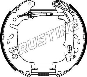 Trusting 6389 - Комплект тормозных колодок, барабанные autosila-amz.com