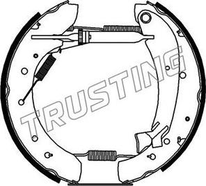 Trusting 6335 - Комплект тормозных колодок, барабанные autosila-amz.com