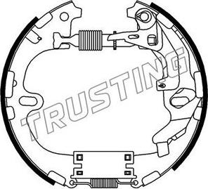 Trusting 6332 - Комплект тормозных колодок, барабанные autosila-amz.com
