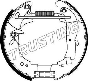 Trusting 6337 - Комплект тормозных колодок, барабанные autosila-amz.com