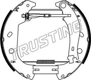 Trusting 6374 - Комплект тормозных колодок, барабанные autosila-amz.com