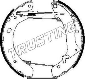 Trusting 629.0 - Комплект тормозных колодок, барабанные autosila-amz.com