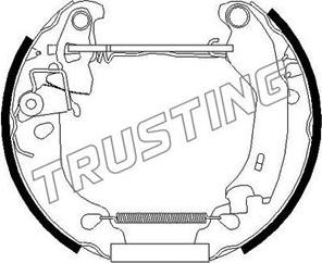 Trusting 625.0 - Комплект тормозных колодок, барабанные autosila-amz.com