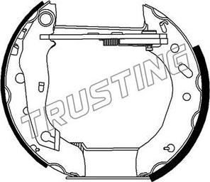 Trusting 6266 - Комплект тормозных колодок, барабанные autosila-amz.com