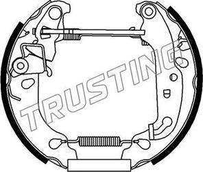 Trusting 6205 - Комплект тормозных колодок, барабанные autosila-amz.com