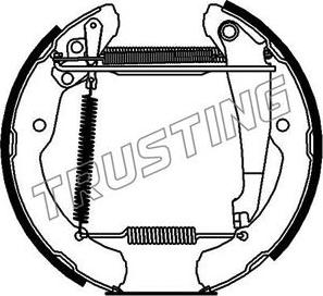 Trusting 6216 - Комплект тормозных колодок, барабанные autosila-amz.com