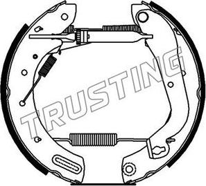Trusting 622.0 - Комплект тормозных колодок, барабанные autosila-amz.com
