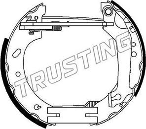 Trusting 6271 - Комплект тормозных колодок, барабанные autosila-amz.com