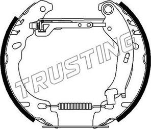 Trusting 6278 - Комплект тормозных колодок, барабанные autosila-amz.com