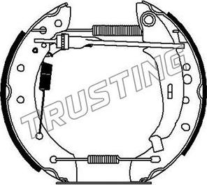 Trusting 6277 - Комплект тормозных колодок, барабанные autosila-amz.com