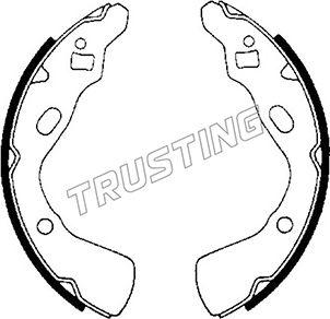 Trusting 049.140 - Комплект тормозных колодок, барабанные autosila-amz.com