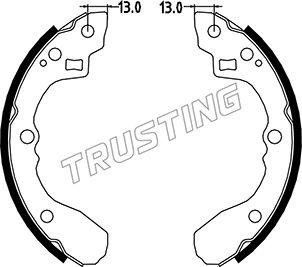 Trusting 049.147 - Комплект тормозных колодок, барабанные autosila-amz.com