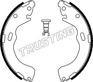 Trusting 049.150 - Комплект тормозных колодок, барабанные autosila-amz.com