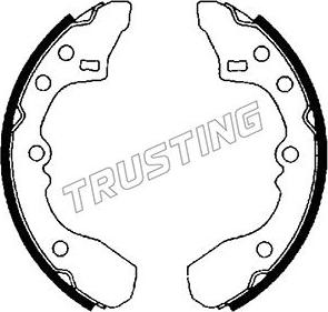 Trusting 049.128 - Комплект тормозных колодок, барабанные autosila-amz.com