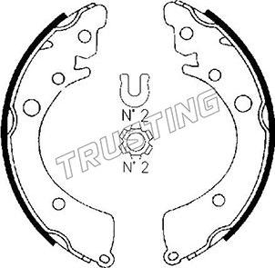 Trusting 044.006 - Комплект тормозных колодок, барабанные autosila-amz.com