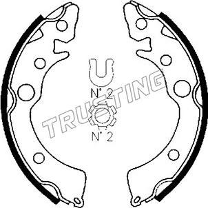 Trusting 044.007 - Комплект тормозных колодок, барабанные autosila-amz.com