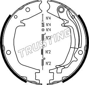 Trusting 046.215K - Комплект тормозов, ручник, парковка autosila-amz.com