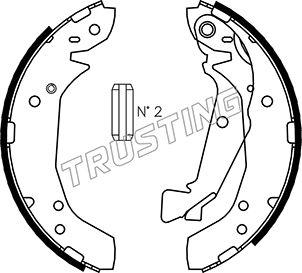 Trusting 046.211 - Комплект тормозных колодок, барабанные autosila-amz.com