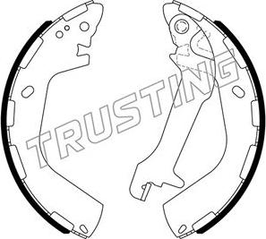 Trusting 046.235 - Комплект тормозных колодок, барабанные autosila-amz.com