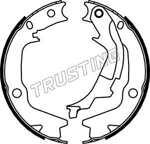 Trusting 046.222 - Комплект тормозов, ручник, парковка autosila-amz.com