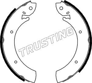 Trusting 040.080 - Комплект тормозных колодок, барабанные autosila-amz.com