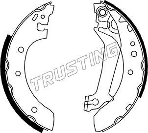 Trusting 040.142 - Комплект тормозных колодок, барабанные autosila-amz.com