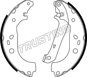 Trusting 040.155 - Комплект тормозных колодок, барабанные autosila-amz.com