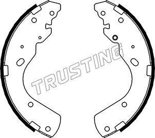 Trusting 040.156 - Комплект тормозных колодок, барабанные autosila-amz.com