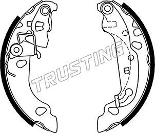 Trusting 040.150 - Комплект тормозных колодок, барабанные autosila-amz.com