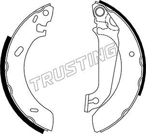 Trusting 040.133 - Комплект тормозных колодок, барабанные autosila-amz.com