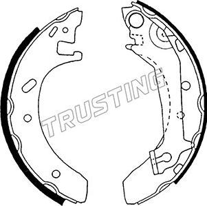 Trusting 040.137 - Комплект тормозных колодок, барабанные autosila-amz.com