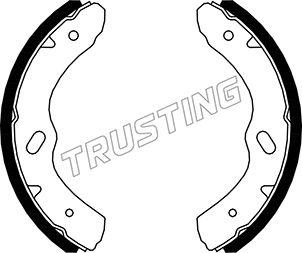 Trusting 047.380 - Комплект тормозных колодок, барабанные autosila-amz.com