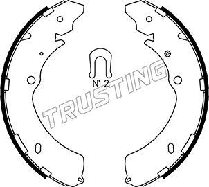 Trusting 047.374 - Комплект тормозных колодок, барабанные autosila-amz.com