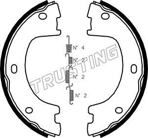 Trusting 052.136K - Комплект тормозов, ручник, парковка autosila-amz.com