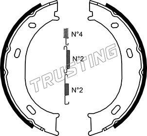 Trusting 052.126K - Комплект тормозов, ручник, парковка autosila-amz.com