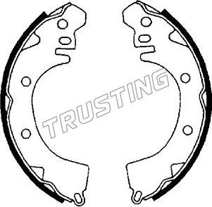Trusting 064.155 - Комплект тормозных колодок, барабанные autosila-amz.com