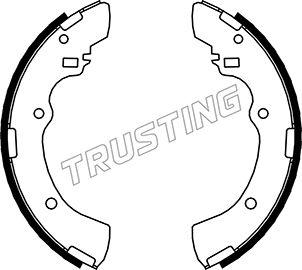 Trusting 064.164 - Комплект тормозных колодок, барабанные autosila-amz.com