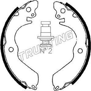 Trusting 064.168 - Комплект тормозных колодок, барабанные autosila-amz.com