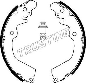 Trusting 064.167 - Комплект тормозных колодок, барабанные autosila-amz.com