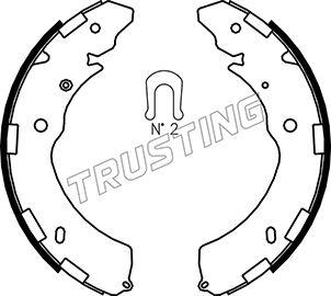 Trusting 064.181 - Комплект тормозных колодок, барабанные autosila-amz.com