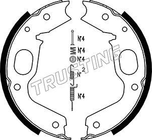 Trusting 064.176K - Комплект тормозов, ручник, парковка autosila-amz.com