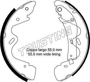 Trusting 067.193 - Комплект тормозных колодок, барабанные autosila-amz.com