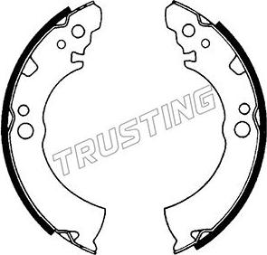 Trusting 067.163 - Комплект тормозных колодок, барабанные autosila-amz.com