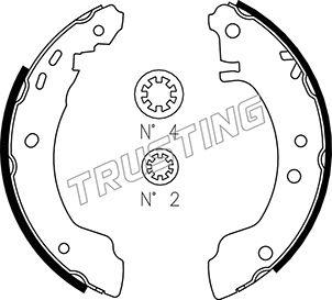Trusting 067.184 - Комплект тормозных колодок, барабанные autosila-amz.com
