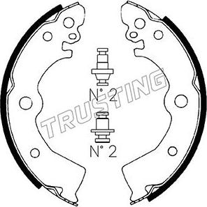 Trusting 067.182 - Комплект тормозных колодок, барабанные autosila-amz.com