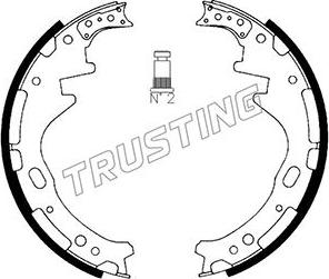 Trusting 067.174 - Комплект тормозных колодок, барабанные autosila-amz.com