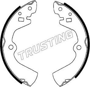 Trusting 067.172 - Комплект тормозных колодок, барабанные autosila-amz.com